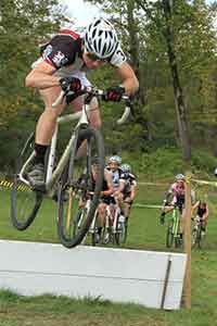 Patrick Monteith jumping his bike