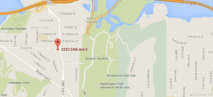 map of Montlake Bike Shop location